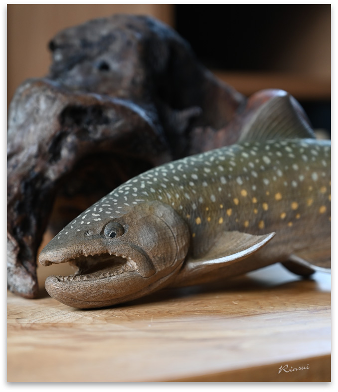 木彫り 鯛 タイ 木彫りの魚フィッシュカービング